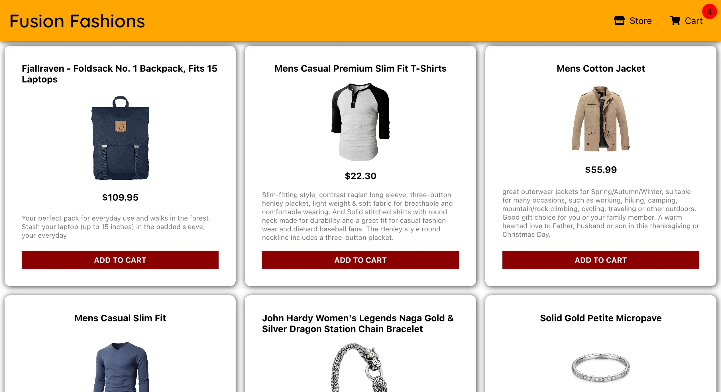 e-commerce site